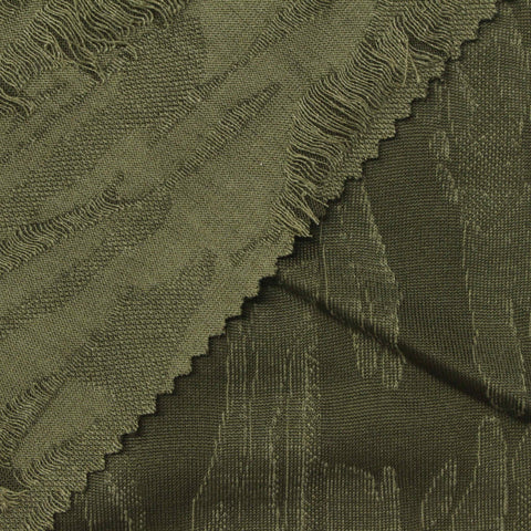 Olive Tone-on-Tone Interlock Knit, Poly-Viscose