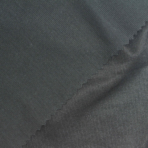 Washed Viscose Polyester Stretch Scuba Knit Fabric, 260 gsm, 160 cm — Navy