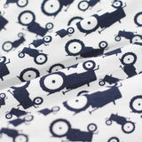 Printed Cotton Stretch Knit Fabric, 178 gsm, 65 cm — White — photo 2