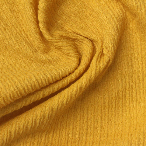 Yellow Textured Crepe, Polyester