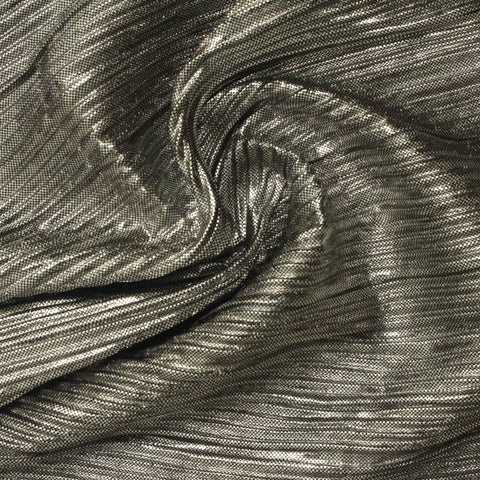 Grey Stripes Interlock Knit, Polyester