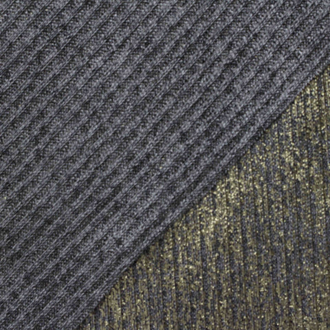 Grey Marl Rib Knit, Polyester, 190 gsm