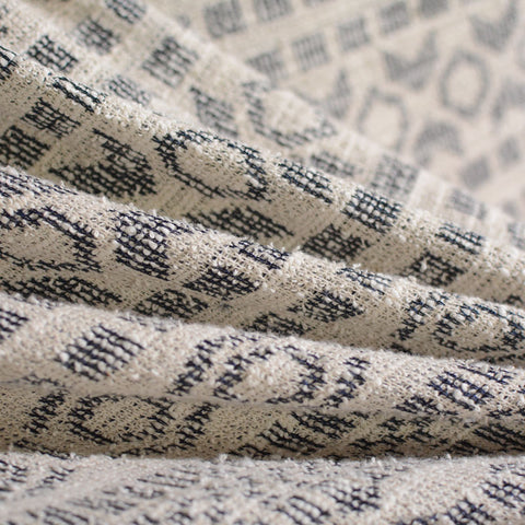Light Beige Bands Chunky Knit, Poly-Cotton