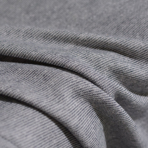 Light Grey Heathered-Marl French Terry, Cotton-Poly, 250 gsm