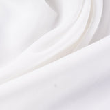 Polyester Stretch Linen-Look Fabric, 130 gsm, 150 cm — White — photo 2