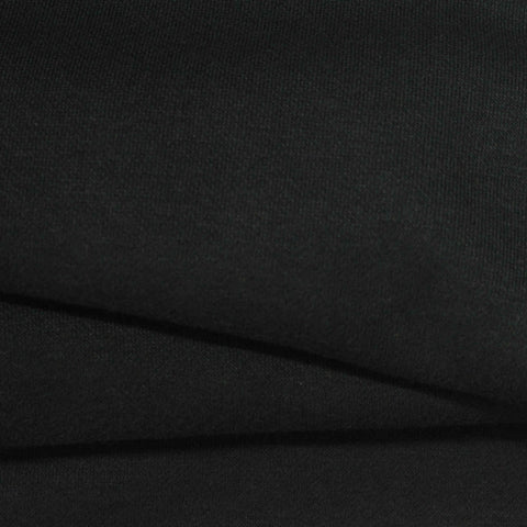 Polyester Cotton Knit Fabric, 350 gsm, 185 cm — Black
