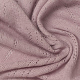 Pink Vertical-Eyelet Pointelle Knit, Poly-Viscose — photo 2