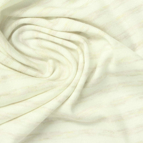Striped Viscose Stretch Knit Fabric, 190 gsm, 175 cm — Beige