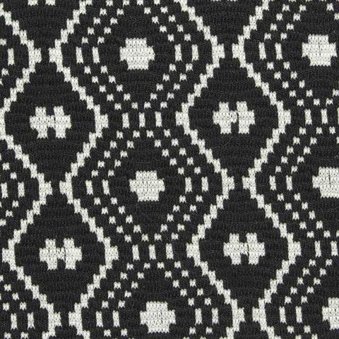 Black Geometric Jacquard, Polyester, 320 gsm