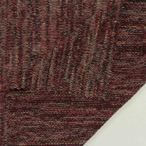 Polyester Metallic Stretch Chunky Knit Fabric, 184 gsm, 163 cm — Brown