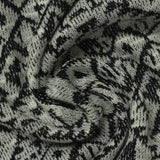 Black Geometric Chunky Knit, Poly-Viscose — photo 2