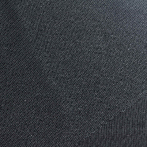 Charcoal Rib Knit, Viscose