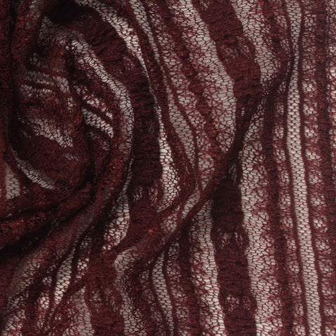 Burgundy Openwork Lace, Nylon
