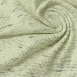 Light Yellow-Green Marl Rib Knit, Cotton-Poly — photo 2