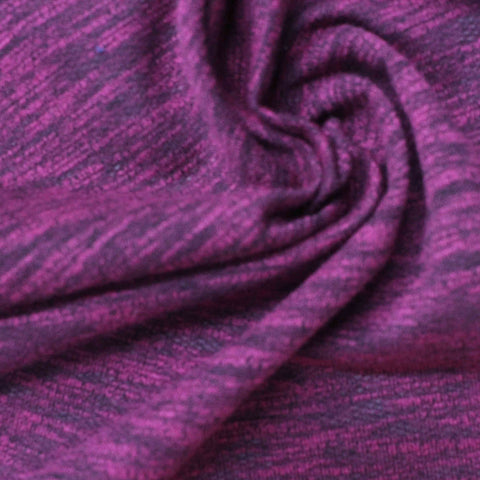 Dark Purple Marl Chunky Knit, 170 gsm