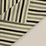 Black Vertical-Stripe Rib Knit, Viscose-Poly — photo 2