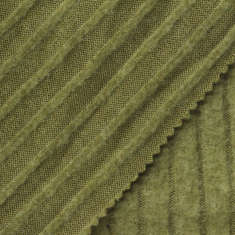 Polyester Stretch Rib Knit Fabric, 220 gsm, 150 cm — Green