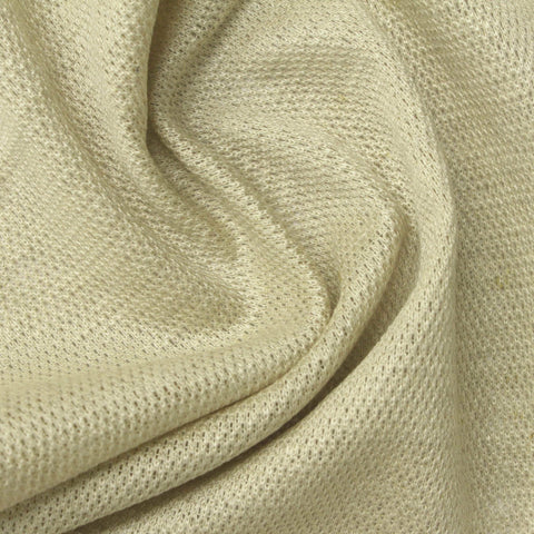 100% Linen Piqué Knit Fabric, 220 gsm, 152 cm — Khaki