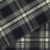Black Plaid Woven, Poly-Viscose — photo 2