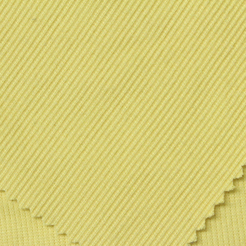 Polyester Stretch Rib Knit Fabric, 310 gsm, 115 cm — Yellow