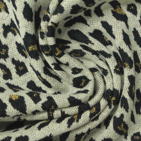 Black Leopard Jacquard