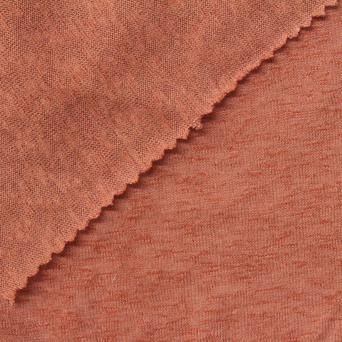 Peach Marl Jersey Knit, Cotton-Poly