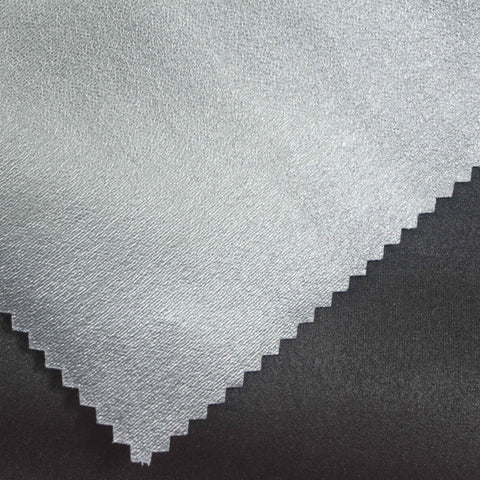 Polyester Stretch Faux Suede Fabric, 320 gsm, 150 cm — Black, ref EF-266898