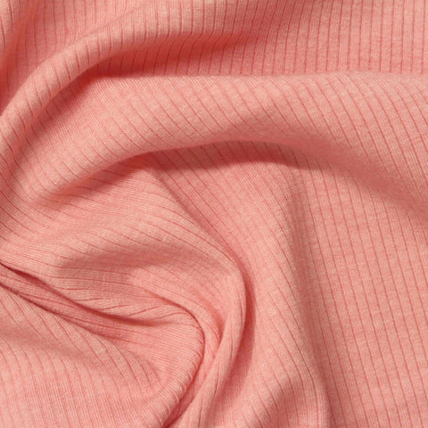 Dusty Rose Rib Knit, Poly-Viscose