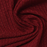 Brushed Polyester Stretch Waffle Knit Fabric, 205 gsm, 165 cm — Red — photo 2
