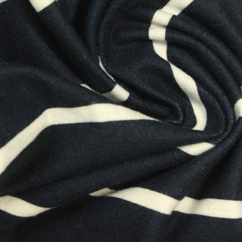 Black Horizontal-Stripe Warp Knit, Polyester, 180 gsm