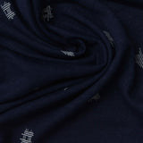 White Abstract-Line Jersey Knit, Viscose — photo 2