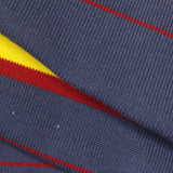 Dark Blue Horizontal-Stripe Rib Knit, Polyester — photo 2