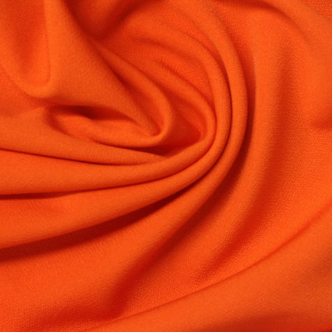 Polyester Stretch Linen-Look Fabric, 230 gsm, 160 cm — Orange