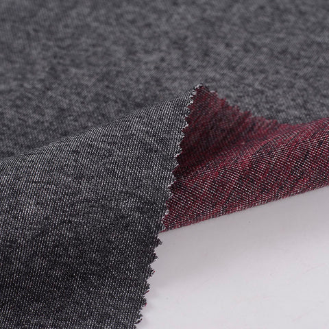 Dark Grey Marl Scuba Knit, Cotton-Poly, 266 gsm