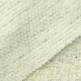 Cream Horizontal-Stripe Bouclé, Polyester — photo 2