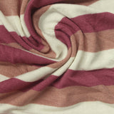 Cream Horizontal-Stripe Jersey Knit, Viscose — photo 2