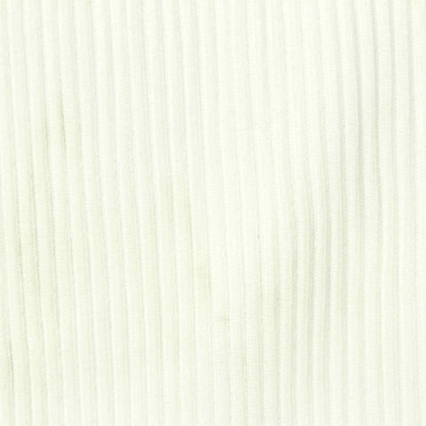 Polyester Stretch Rib Knit Fabric, 350 gsm, 156 cm — White
