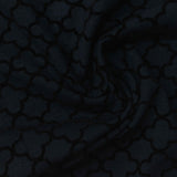 Dark Blue Tone-on-Tone Jersey Knit, Poly-Viscose — photo 2