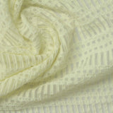 Light Yellow Vertical-Stripe Lace, Polyester — photo 2