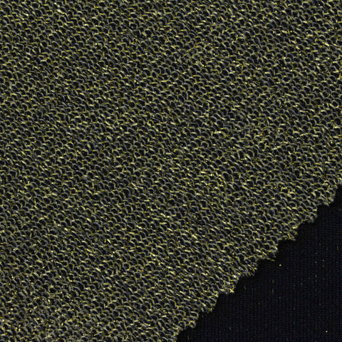 Gold Marl French Terry, Poly-Metallic