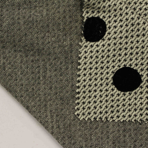 Black Dots Jacquard, Polyester, 280 gsm, 160 cm