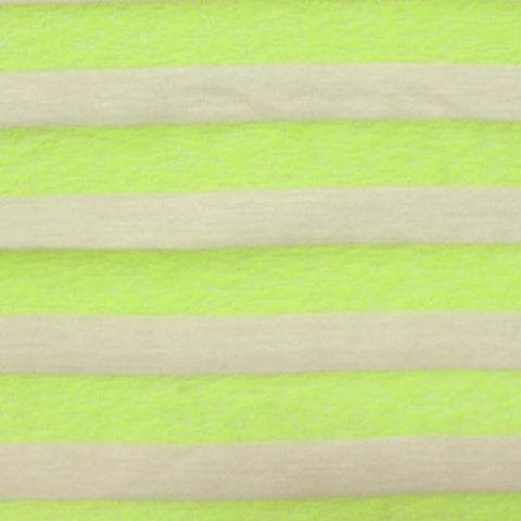 Lime Horizontal-Stripe Chunky Knit, Viscose-Poly