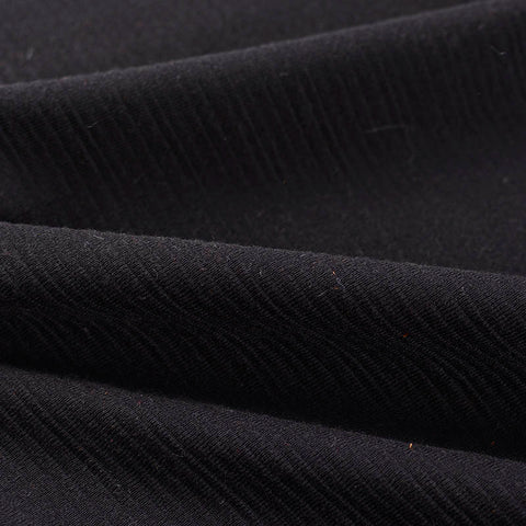 Polyester Stretch Knit Fabric, 340 gsm, 155 cm — Black, ref EF-10759
