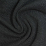 Jacquard Polyester Cotton Stretch Knit Fabric, 340 gsm, 152 cm — Black — photo 2