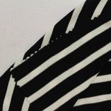 Black Horizontal-Stripe Jersey Knit, Viscose — photo 2