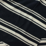 Navy Horizontal-Stripe Jersey Knit, Viscose — photo 2