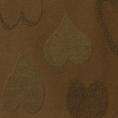 Brown Heart Jacquard, Poly-Cotton