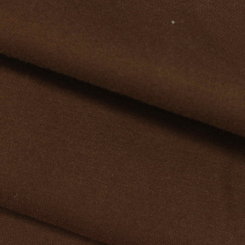 Polyester Cotton Fleece Fabric, 330 gsm, 185 cm — Brown