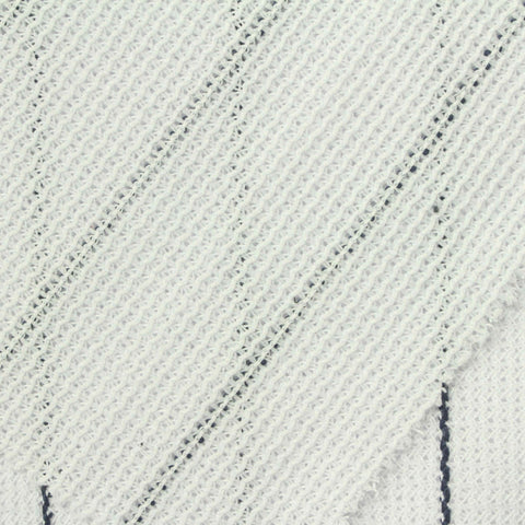 Cream Vertical-Stripe Warp Knit, Polyester, 190 gsm