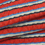 Red Horizontal-Stripe Jersey Knit, Viscose-Poly — photo 2